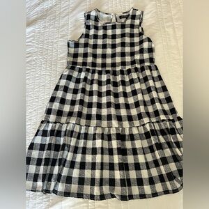 Stylish Black and White Gingham Dress